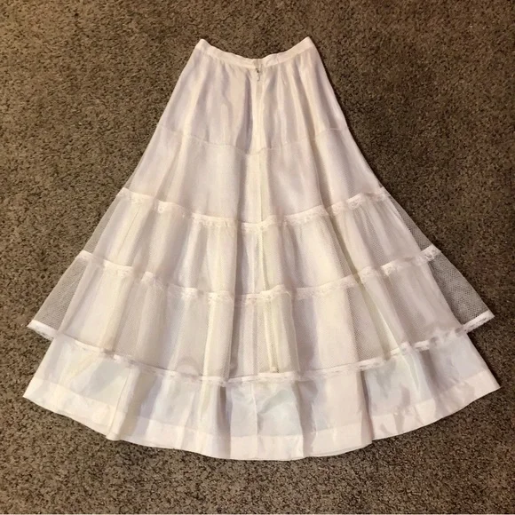 Vintage Wedding Dress Skirt Slip Womens S? Used Cream - Picture 6 of 14